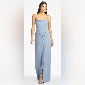 NWT Sachin & Babi Paulina 4-Way Stretch Crepe Gown –Slate Blue Slate Blue Size 6